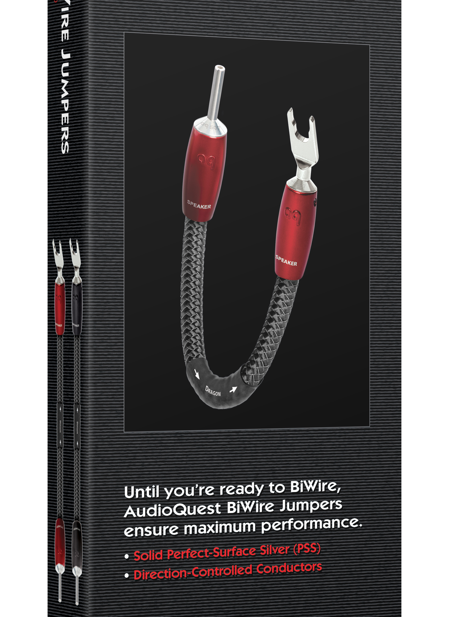 AudioQuest BiWire Jumper PSS with 1007 Series Bananas and/or Spades Silver