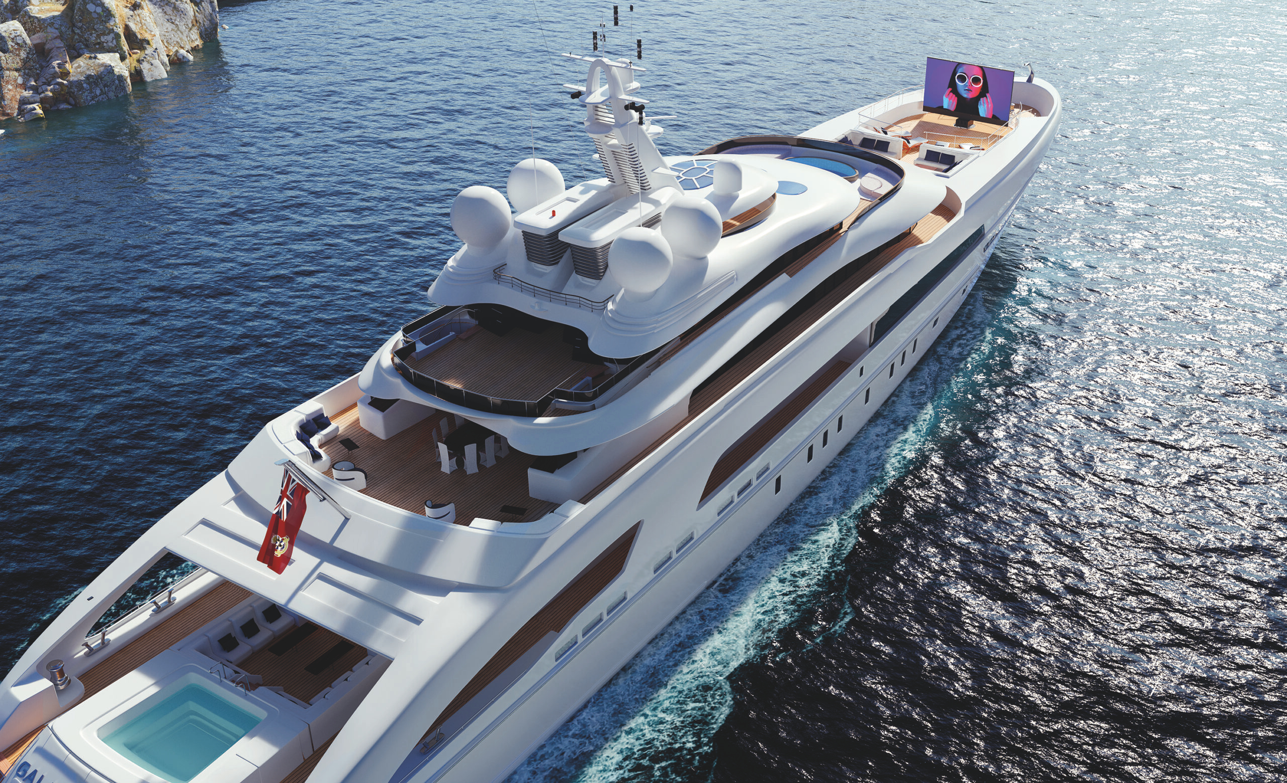 C SEED Supermarine — téléviseur escamotable et étanche pour super-yachts