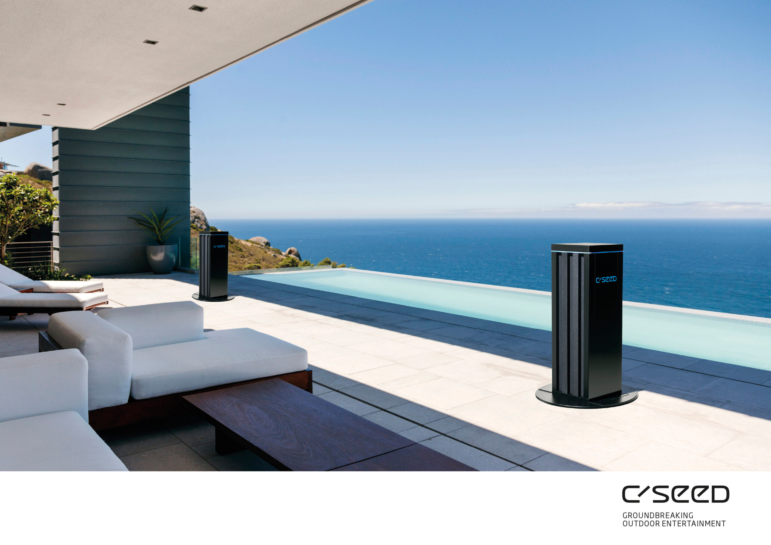 C SEED Speaker System — enceintes de luxe pour l'extérieur