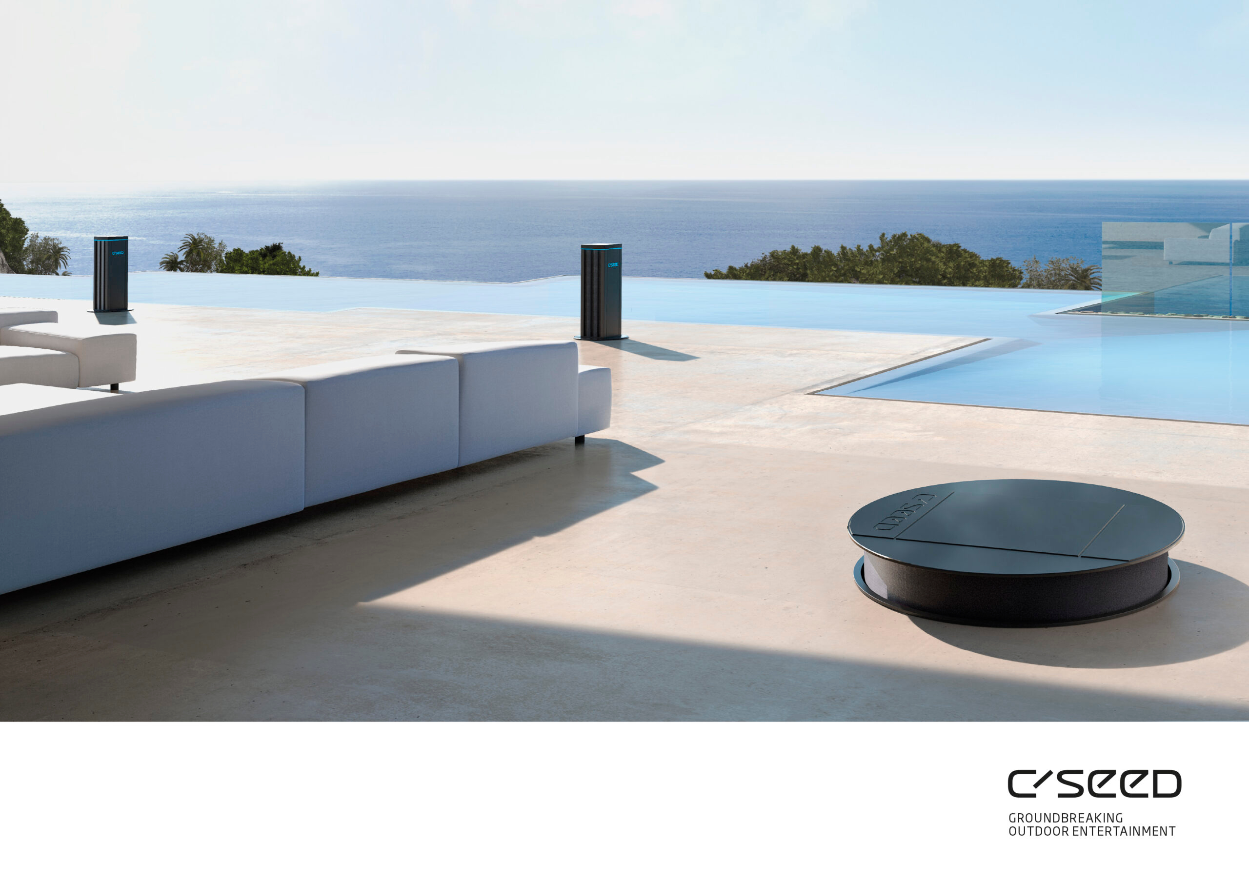 C SEED Speaker System — enceintes de luxe pour l'extérieur