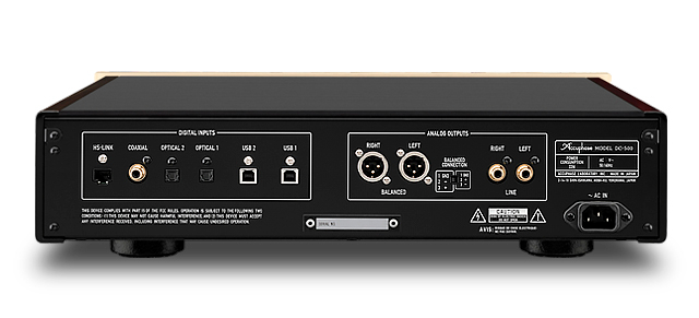 Accuphase DC-500 — face arrière