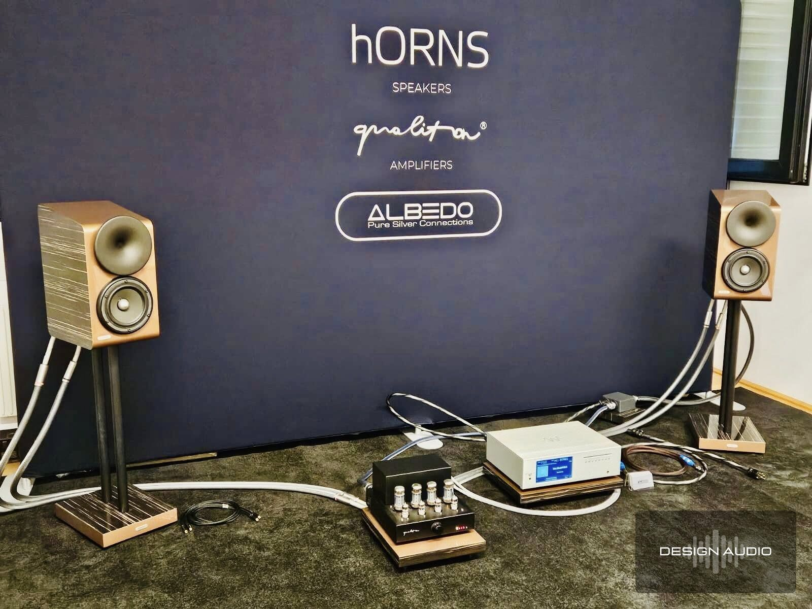 ALBEO CABLES SILVER HORNS SPEAKERS — High End Vienna 2026